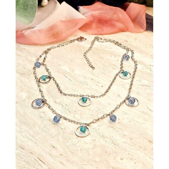 Lia Sophia Layered Glass Beaded Necklace - Picture 3 of 9